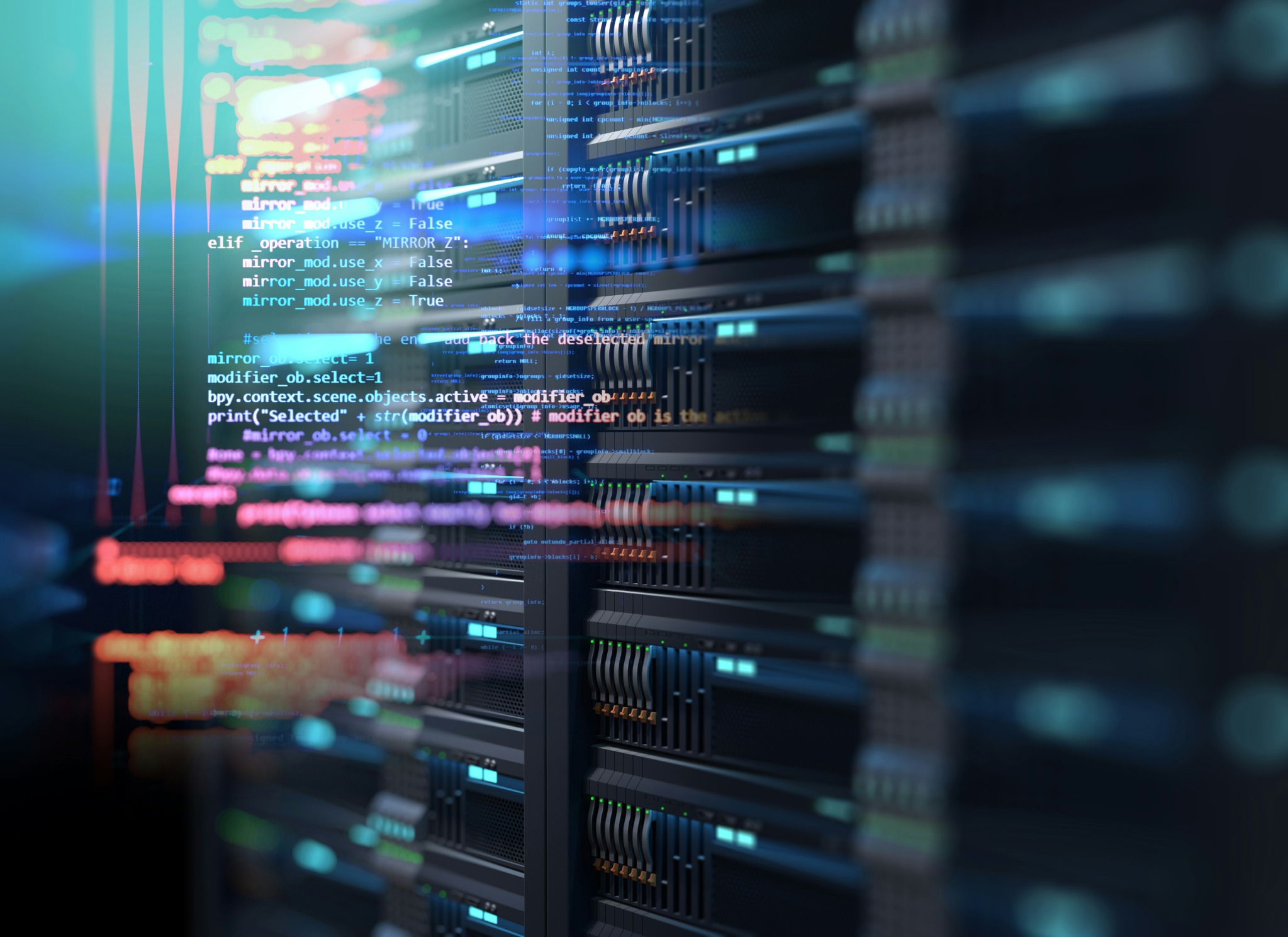 Server racks representing data handling and GDPR compliance